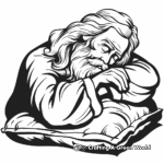 God Resting on the Seventh Day Coloring Page 4