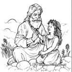 God's Blessing to Adam and Eve Coloring Page 1
