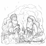 God's Blessing to Adam and Eve Coloring Page 2