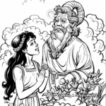 God's Blessing to Adam and Eve Coloring Page 3