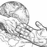 God's Creation of the World in Detail Coloring Page 1