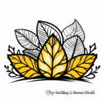 Golden Autumn Leaves Coloring Pages 1