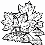 Golden Autumn Leaves Coloring Pages 2