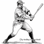 Golden Era Baseball Player Coloring Pages 3