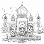 Golden Temple Coloring Pages for Children 1