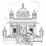 Golden Temple Coloring Pages for Children 3
