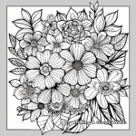 Gorgeous Floral-Filled Calendar Coloring Pages 4