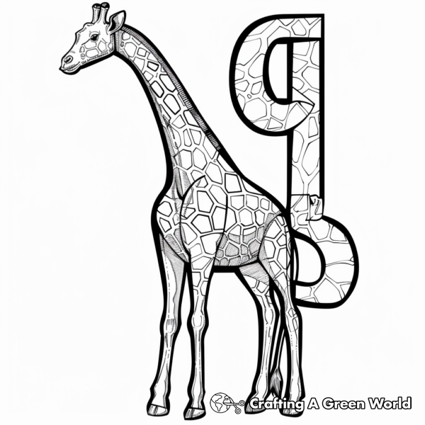Gorgeous Giraffe Coloring Pages 1