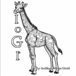 Gorgeous Giraffe Coloring Pages 3