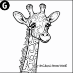 Gorgeous Giraffe Coloring Pages 4