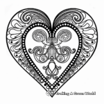 Gorgeous Paisley Heart Coloring Pages 4