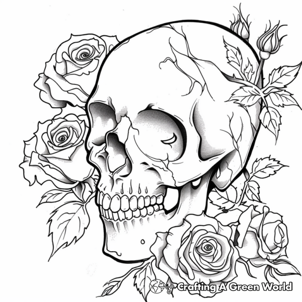 Skull For Adults Coloring Pages - Free &amp; Printable!