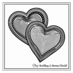 Gothic Style Two Hearts Coloring Pages 2