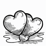 Gothic Style Two Hearts Coloring Pages 3