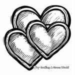 Gothic Style Two Hearts Coloring Pages 4