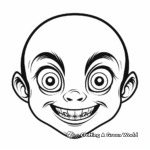 Gothic Vampire Blank Face Coloring Pages 1