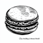 Gourmet Macaron Coloring Pages for Foodies 1