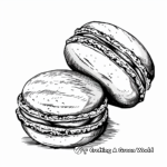Gourmet Macaron Coloring Pages for Foodies 3
