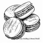 Gourmet Macaron Coloring Pages for Foodies 4