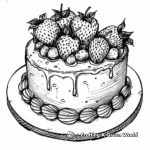 Gourmet Opera Cake Coloring Page for Adults 1