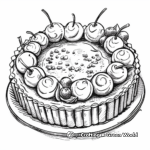 Gourmet Opera Cake Coloring Page for Adults 4