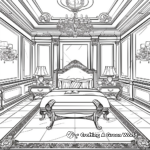 Grand Mansion Bedroom Coloring Pages 2