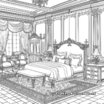 Grand Mansion Bedroom Coloring Pages 3