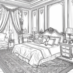 Grand Mansion Bedroom Coloring Pages 4
