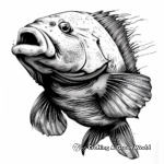 Grayscale Blobfish Illustration Coloring Pages 4