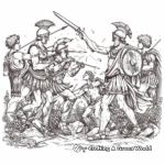 Greek Gods in Battle: Immortal War Coloring Pages 1