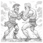Greek Gods in Battle: Immortal War Coloring Pages 2