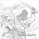 Greek Titan Atlas Holding the Sky: Titan-Scene Coloring Pages 4