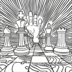 Gripping Chess Puzzle Coloring Pages 3