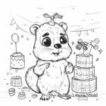 Groundhog Day Party Coloring Pages for Party-Lovers 1
