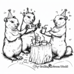 Groundhog Day Party Coloring Pages for Party-Lovers 2