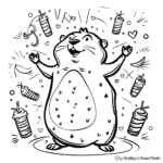 Groundhog Day Party Coloring Pages for Party-Lovers 3