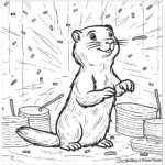 Groundhog Day Party Coloring Pages for Party-Lovers 4