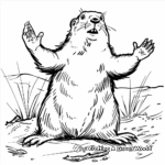 Groundhog in the Wild: Wilderness Scene Coloring Pages 3