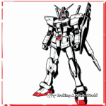 Gundam Astray Red Frame Coloring pages 1
