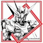 Gundam Astray Red Frame Coloring pages 3