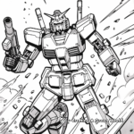 Gundam Battle Scenes Coloring Pages 1