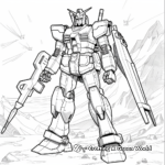 Gundam Battle Scenes Coloring Pages 4