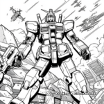Gundam Versus Scenes Coloring Pages 2