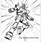 Gundam Versus Scenes Coloring Pages 3