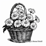 H2: Basket of Flowers for Mother's Day Coloring Pages 2