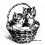 H2: Basket with Kittens Coloring Pages 3