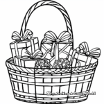 H2: Christmas Gift Basket Coloring Pages 3