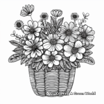 H2: Floral Basket Coloring Sheets 3