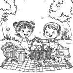 H2: Picnic Basket Coloring Pages for Children 3