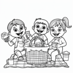 H2: Picnic Basket Coloring Pages for Children 4
